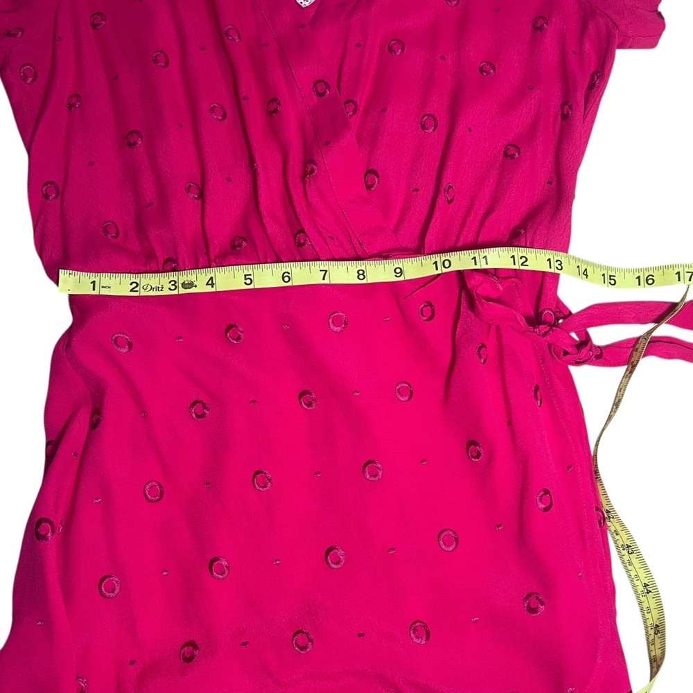 Anthropologie Greenbrier Embroidered Summer Romper Magenta Hot Pink Small *Flaw* - Picture 5 of 13